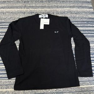 COMME des GARÇONS PLAY BLACK LONG SLEEVE BLACK HEART